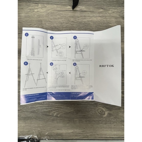 RRFTOK Portable Artist Easel Tripod Stand w/Bag–Adjustable Height, Black Metal - Picture 12 of 16